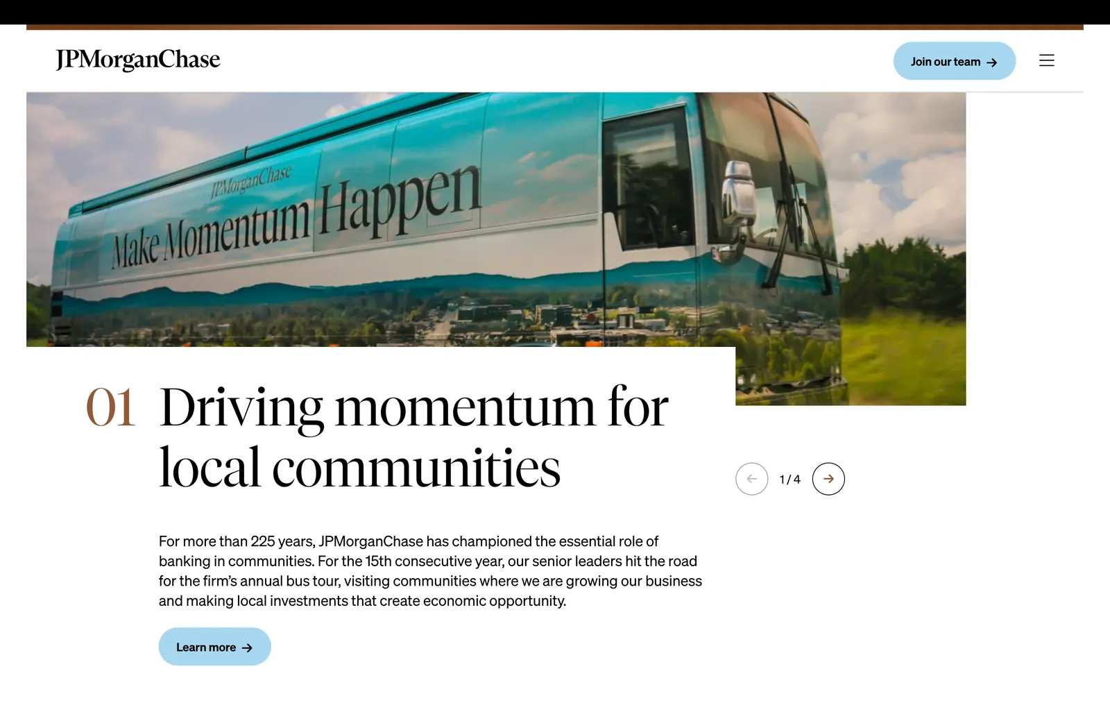 JPMorgan Chase website