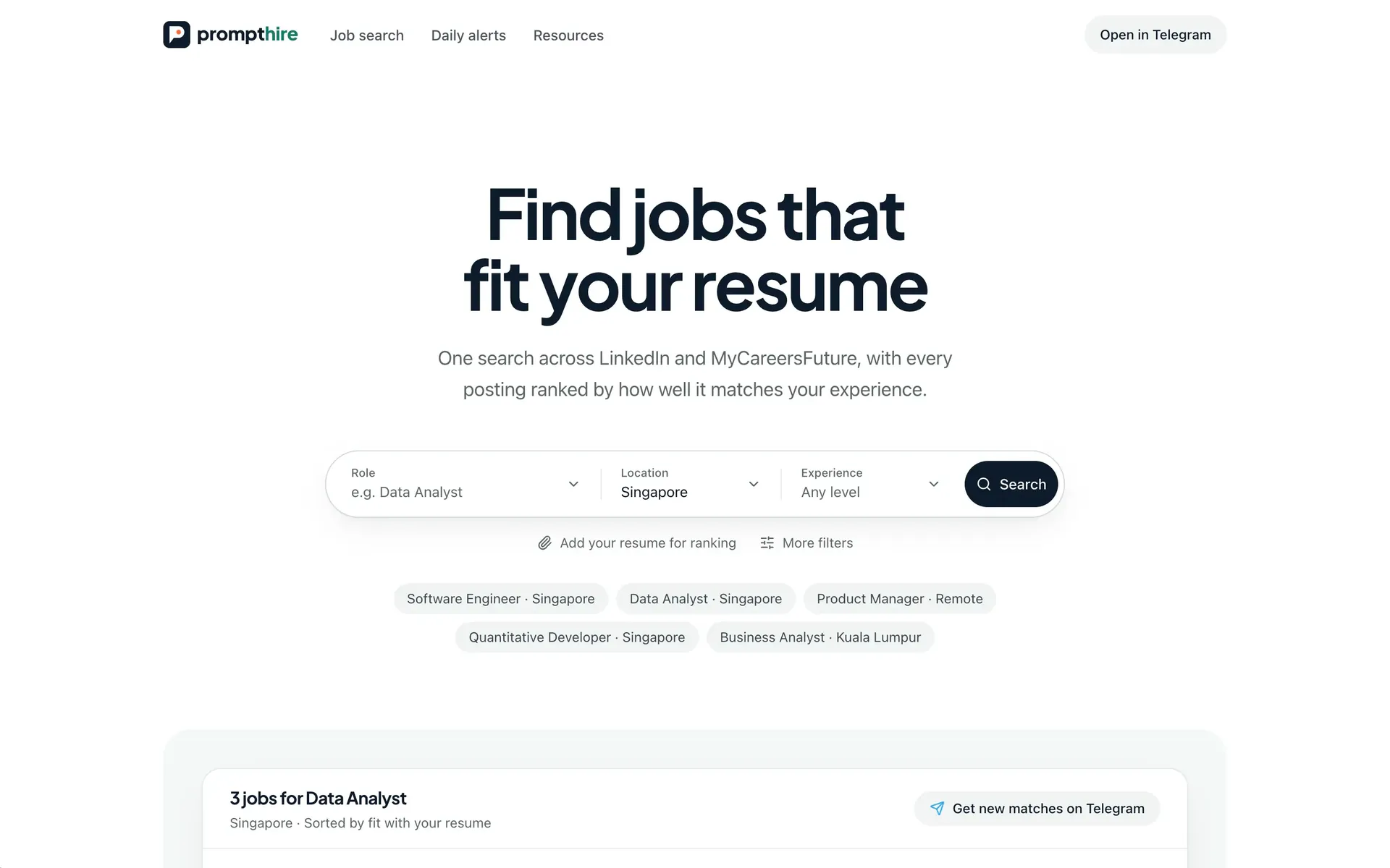 PromptHire — A platform to find the best jobs with a single prompt and your resume
